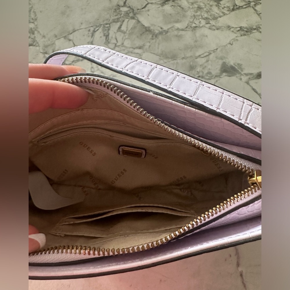 Guess Katey Mini Croc Shoulder Bag 💜 - Picture 2 of 5
